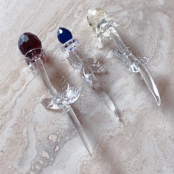 Handmade Crystal Roses - Set of 3 - Picture 2 of 6